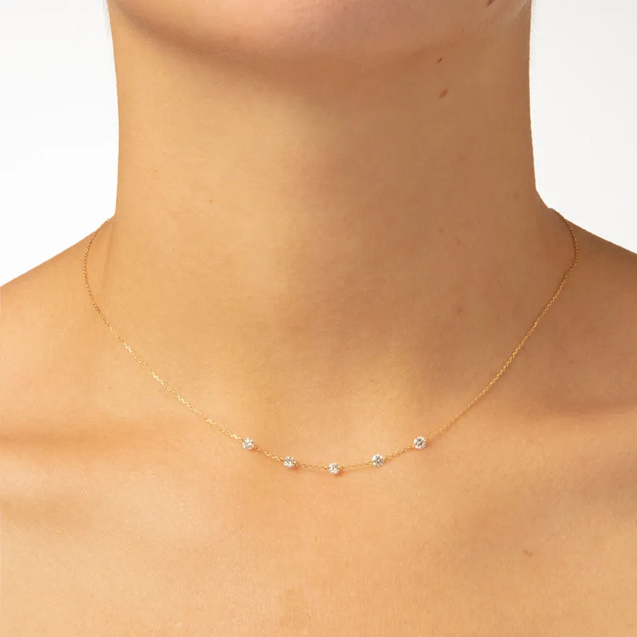 Dana?? Encrusted 18K Gold Necklace w. Diamonds