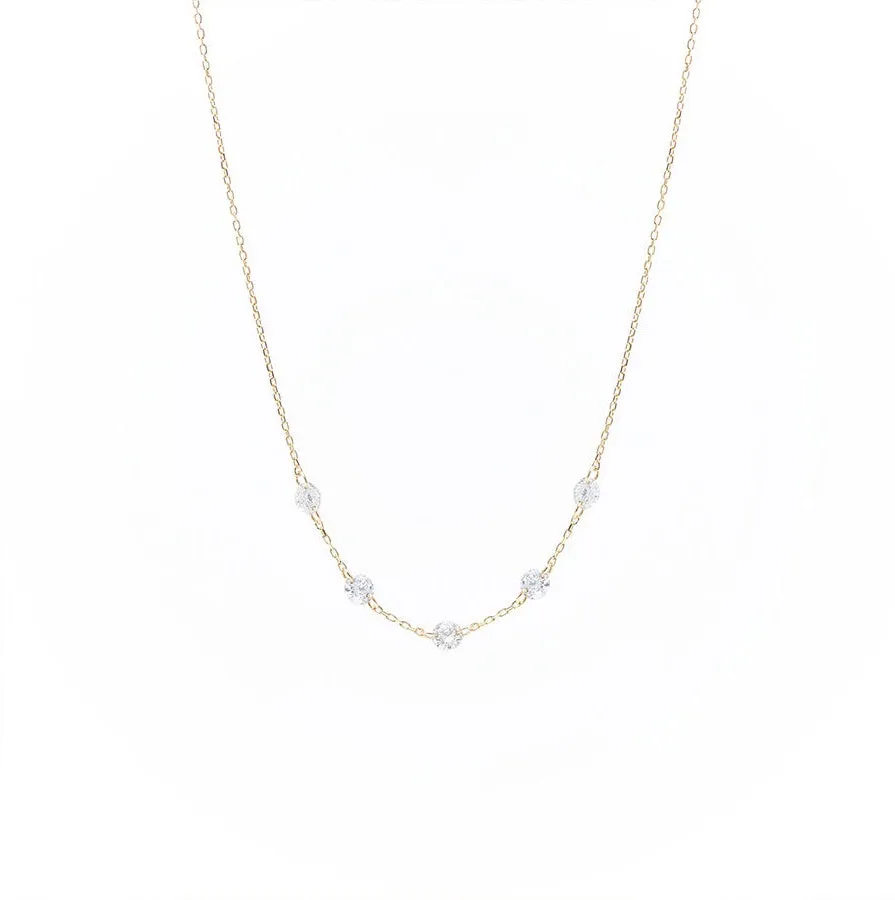 Dana?? Encrusted 18K Gold Necklace w. Diamonds