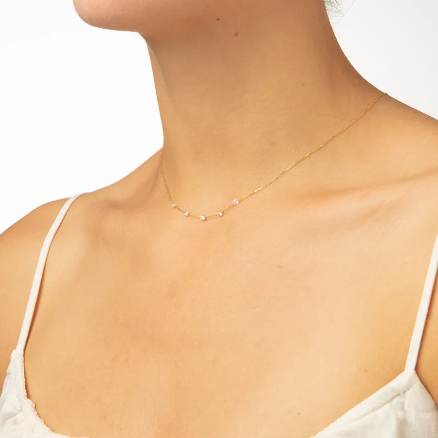 Dana?? Encrusted 18K Gold Necklace w. Diamonds