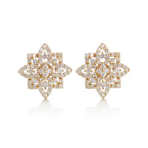 Diamond 8-Point Star Earrings
