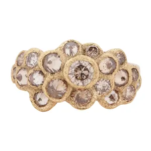 Diamond Bloom Cluster Ring