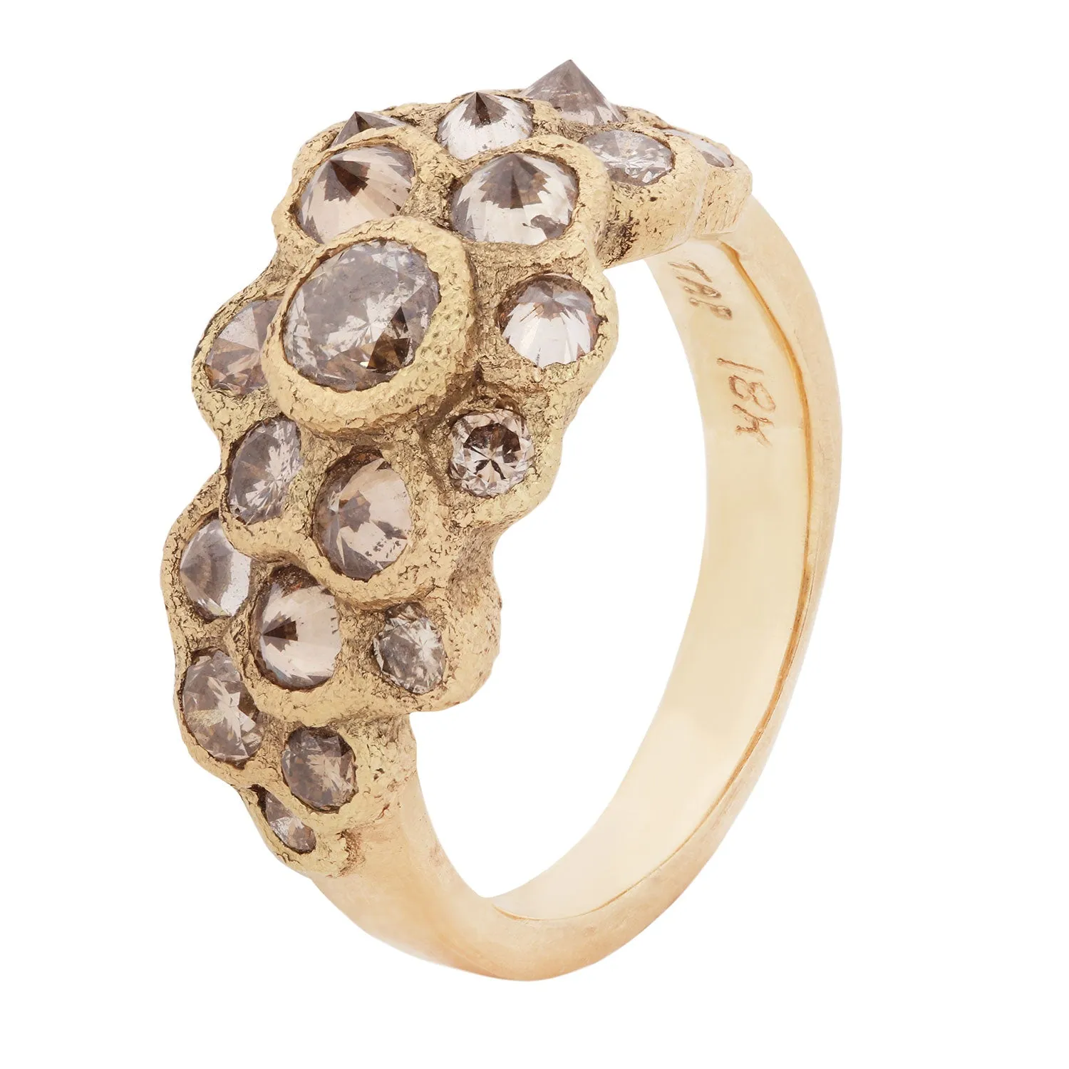 Diamond Bloom Cluster Ring