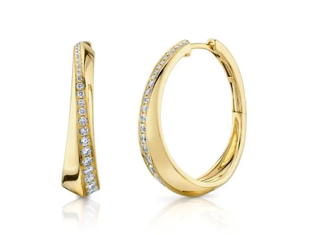 Diamond Hoop Earrings