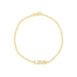 Diamond Love Bead Bracelet