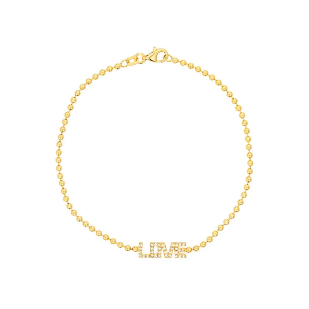 Diamond Love Bead Bracelet