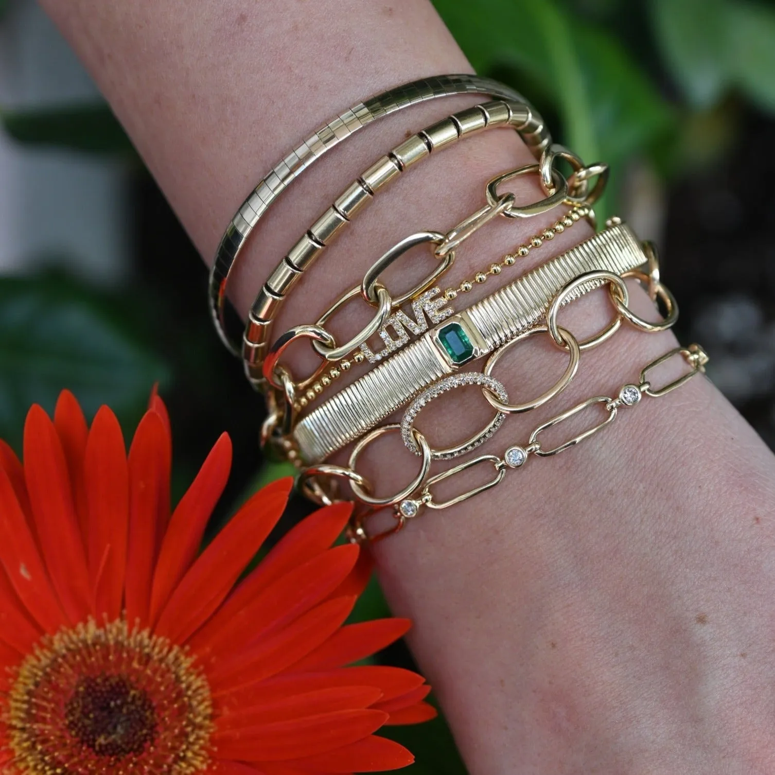 Diamond Love Bead Bracelet