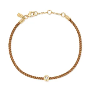 Diamond Pillow Cord Bracelet / Honey