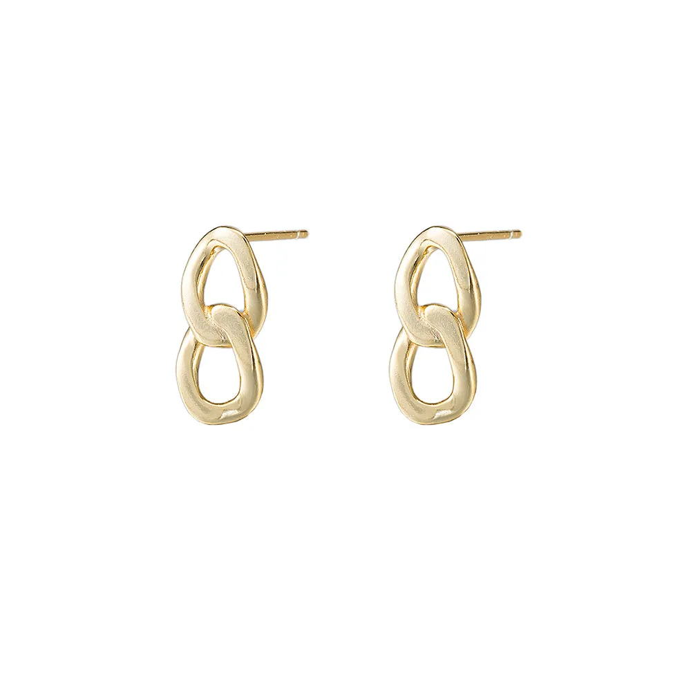 Double Chain Stud Earrings