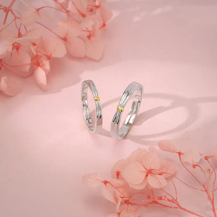 Dual Tone Twin Flame Couple Bands