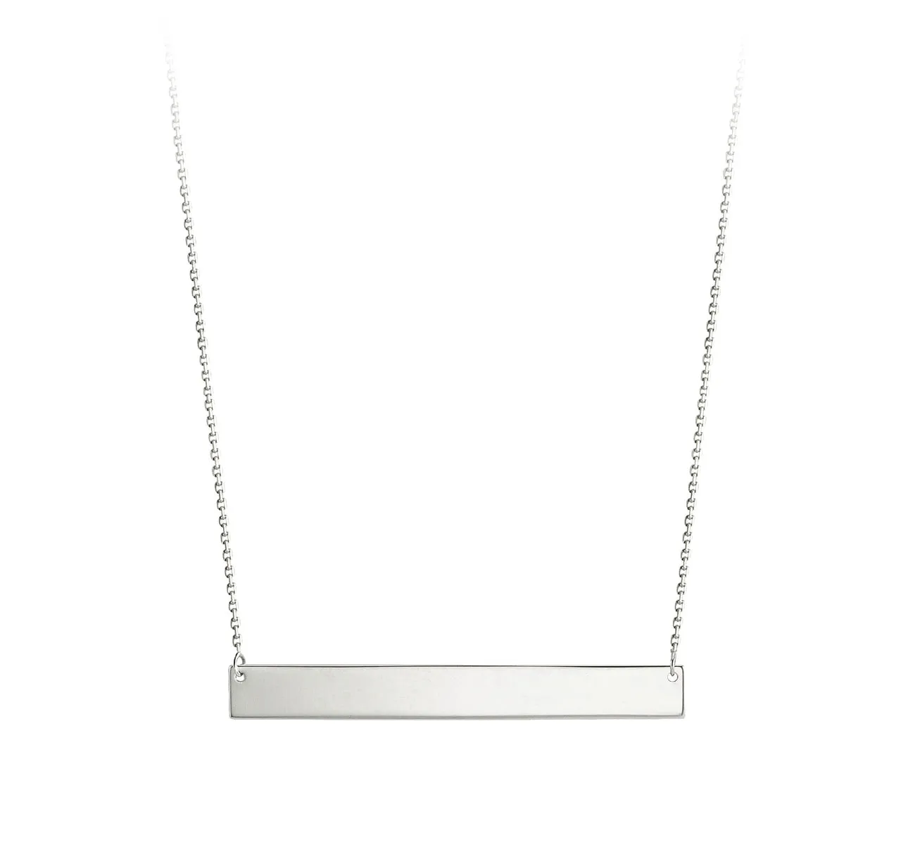 Engravable- 10k Gold Bar Necklace