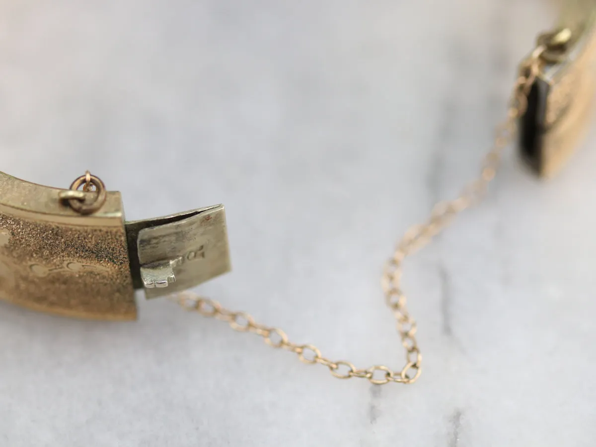 Engraved Ivy Vine Gold Fill Bracelet
