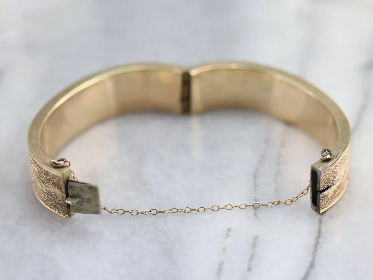 Engraved Ivy Vine Gold Fill Bracelet