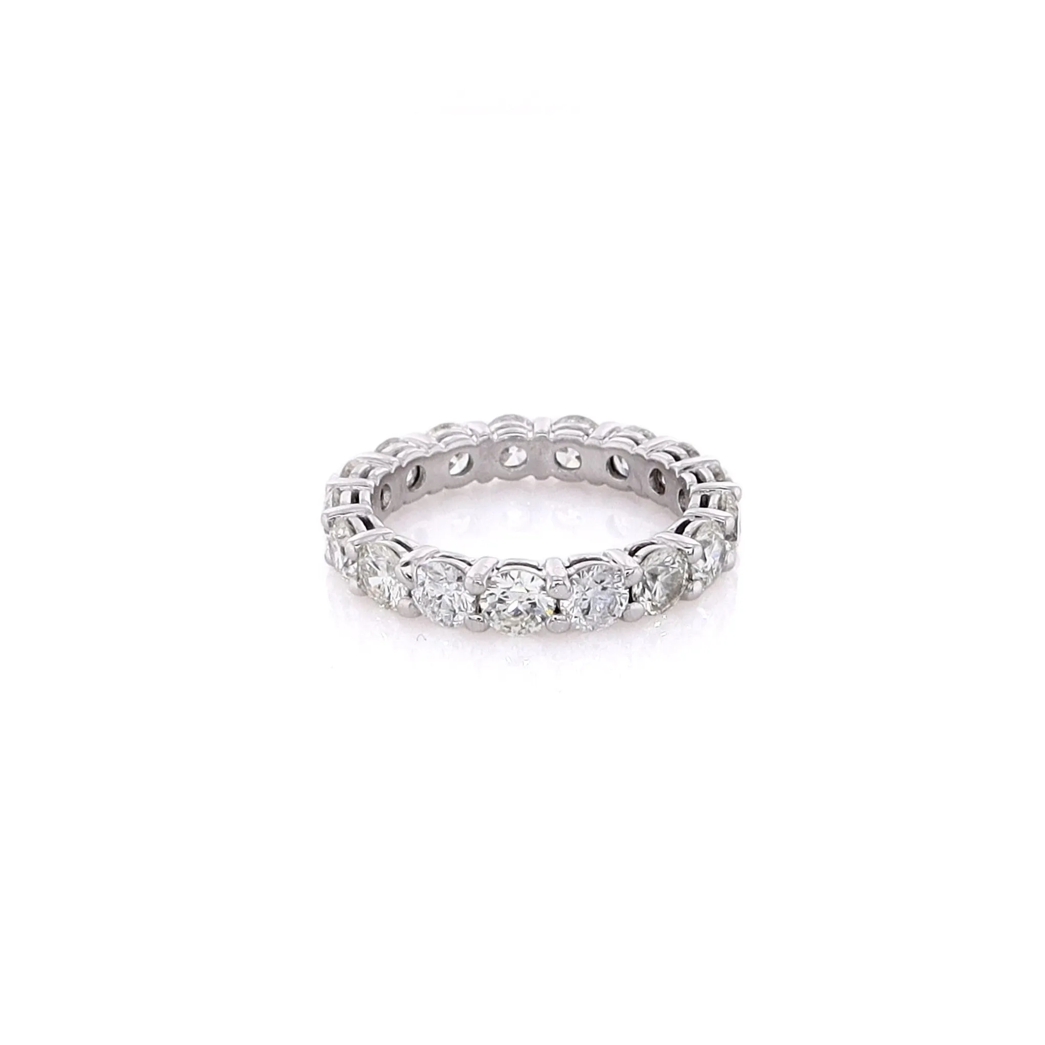 Estate 14 Karat White Gold Eternity Diamond Wedding Band