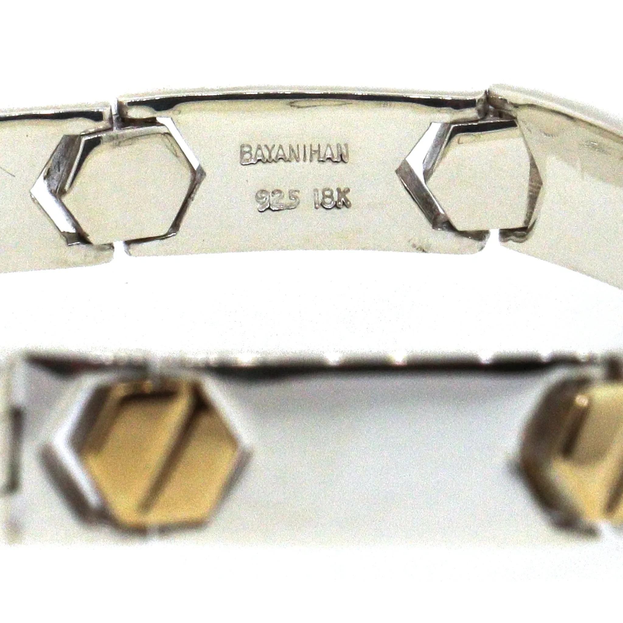 Estate?Bayanihan Sterling Silver and 18k Gold Bracelet