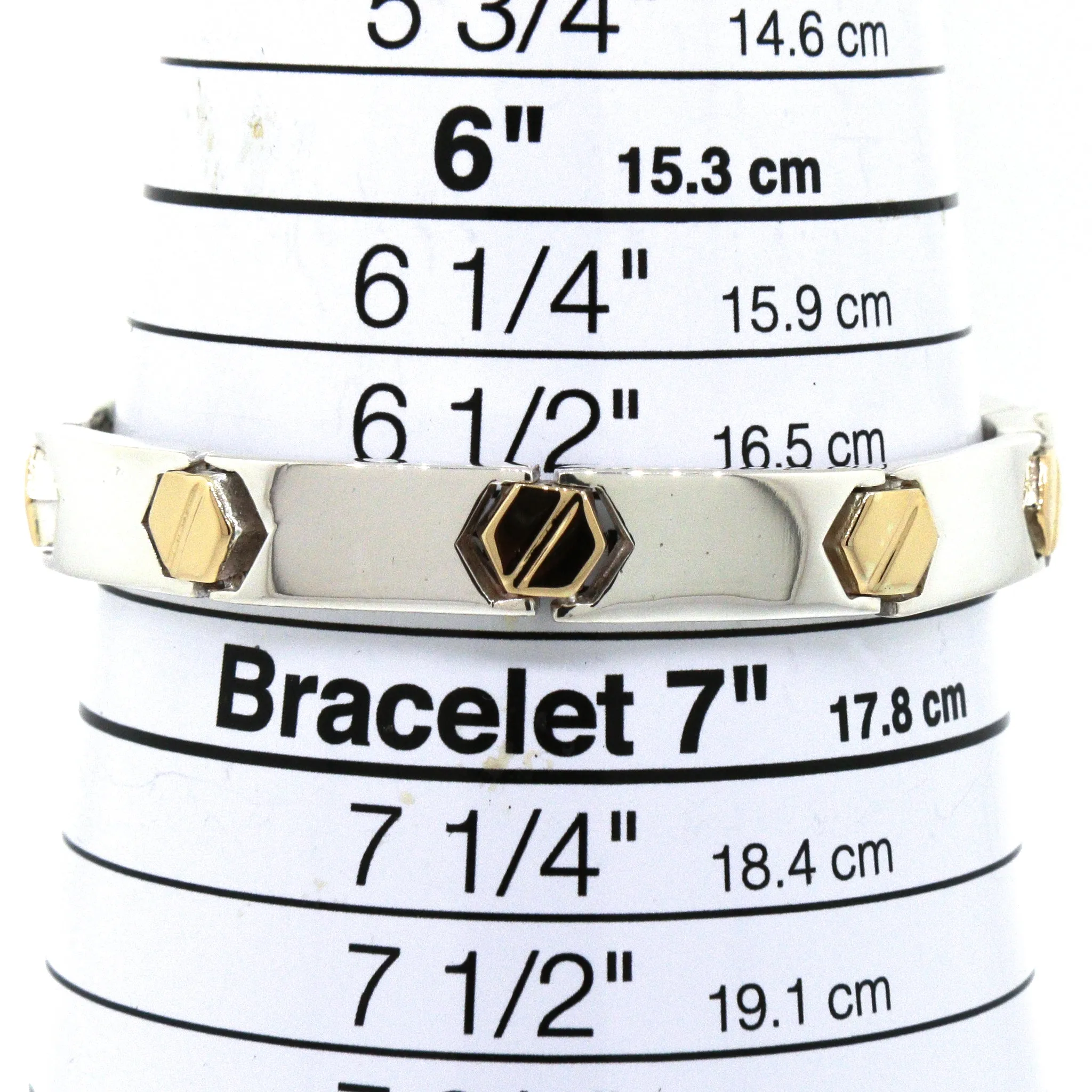 Estate?Bayanihan Sterling Silver and 18k Gold Bracelet