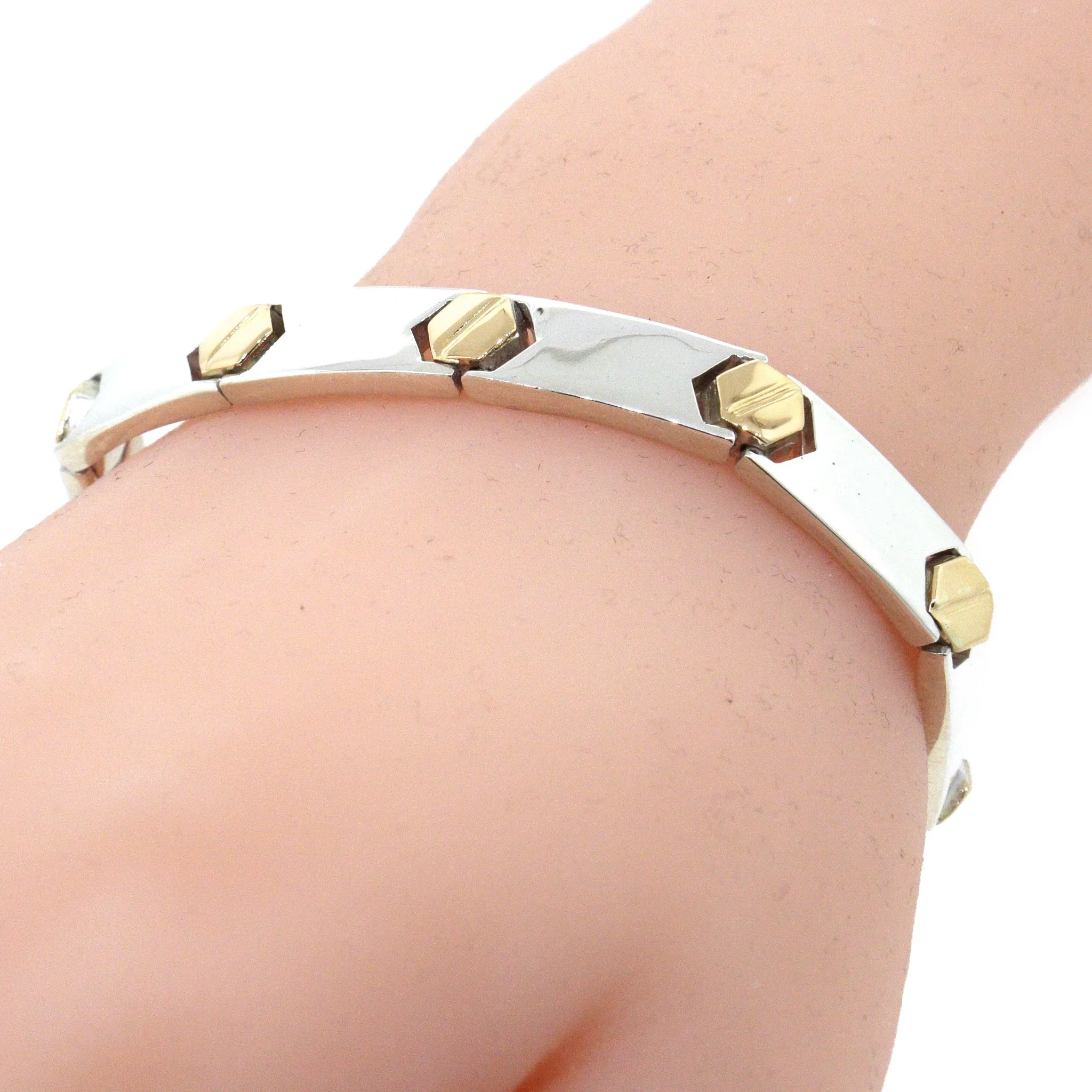 Estate?Bayanihan Sterling Silver and 18k Gold Bracelet