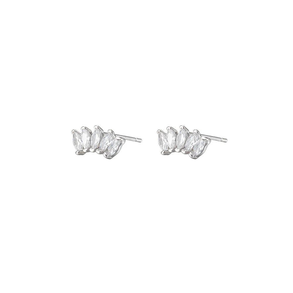 Five CZ Stud Earrings