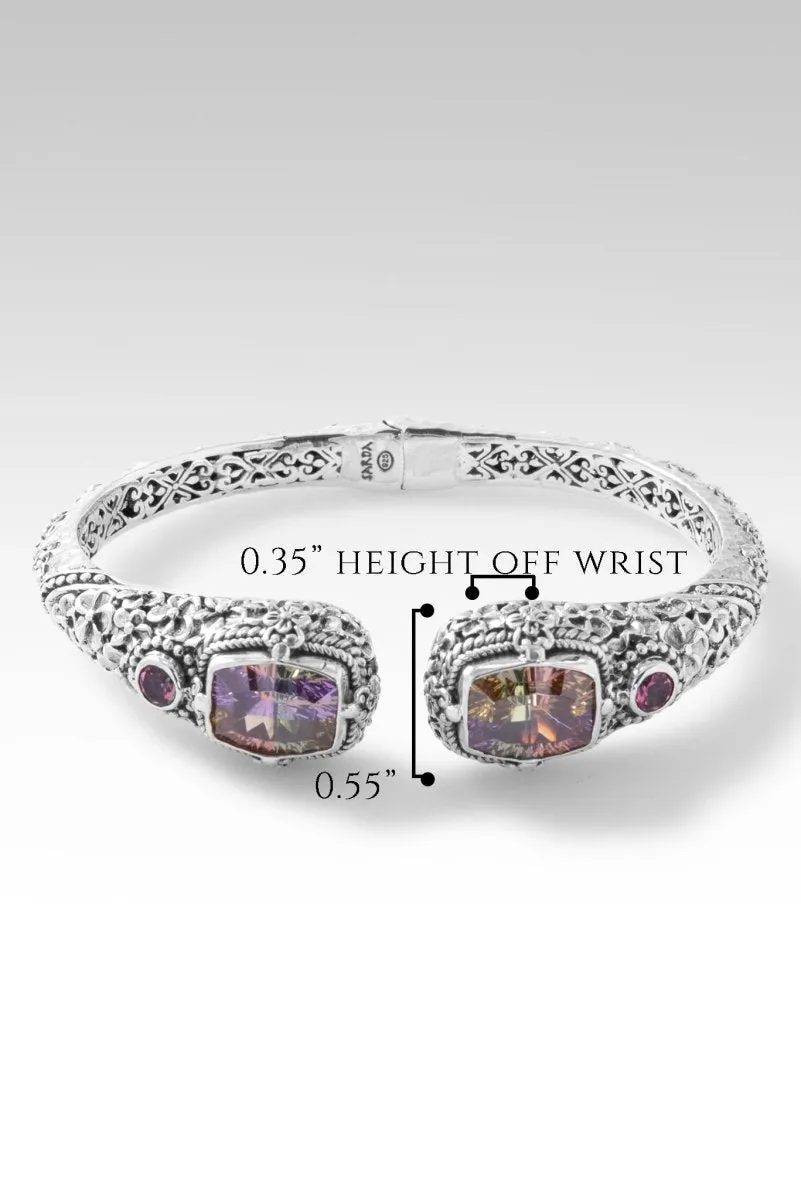 Flowering Grace Tip-to-Tip Bracelet II? in Lucky Stone Cubic Zirconia & Pale Plum? Mystic Topaz