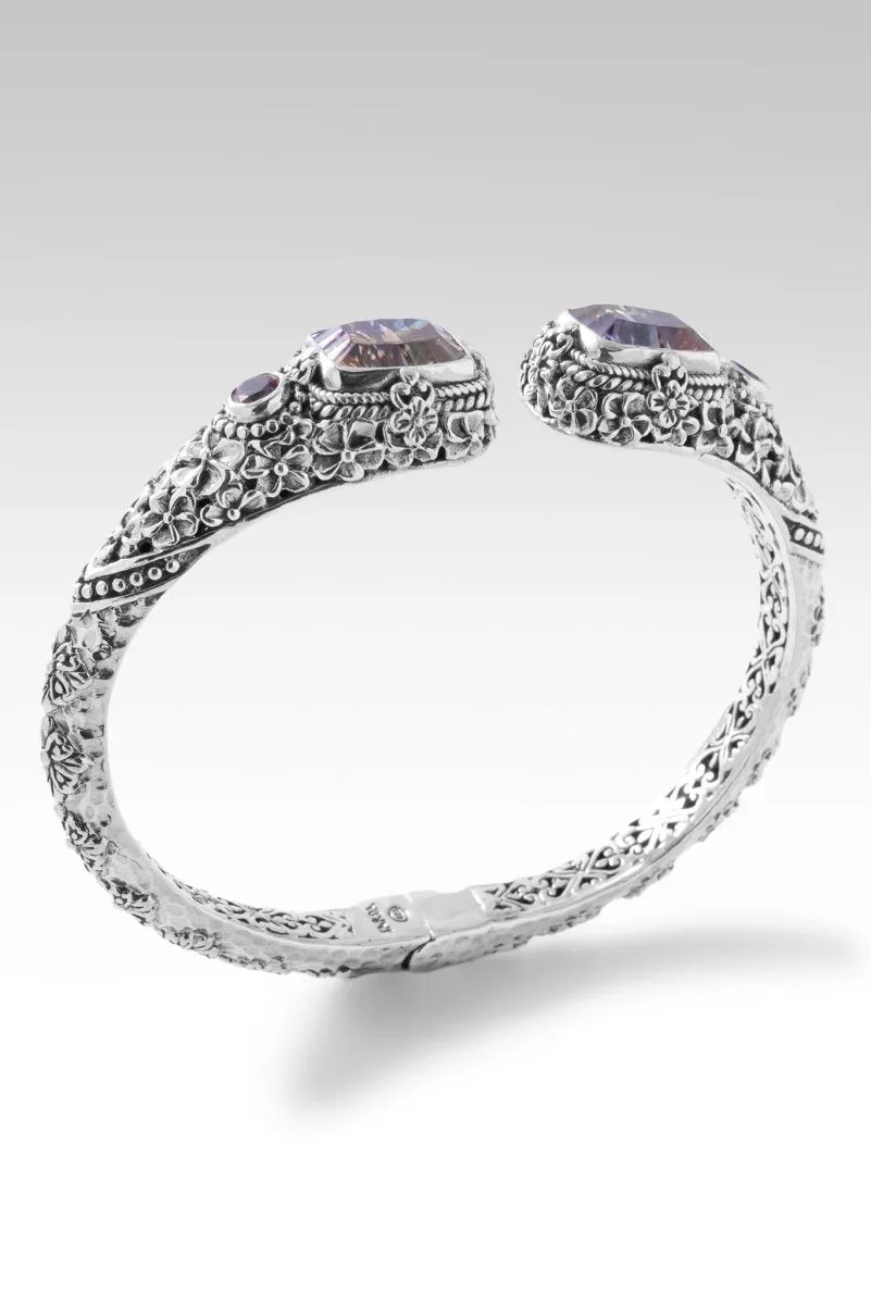 Flowering Grace Tip-to-Tip Bracelet II? in Lucky Stone Cubic Zirconia & Pale Plum? Mystic Topaz