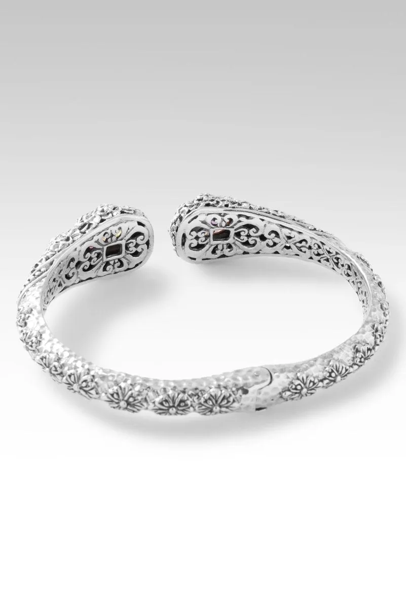 Flowering Grace Tip-to-Tip Bracelet II? in Lucky Stone Cubic Zirconia & Pale Plum? Mystic Topaz