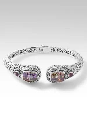 Flowering Grace Tip-to-Tip Bracelet II? in Lucky Stone Cubic Zirconia & Pale Plum? Mystic Topaz