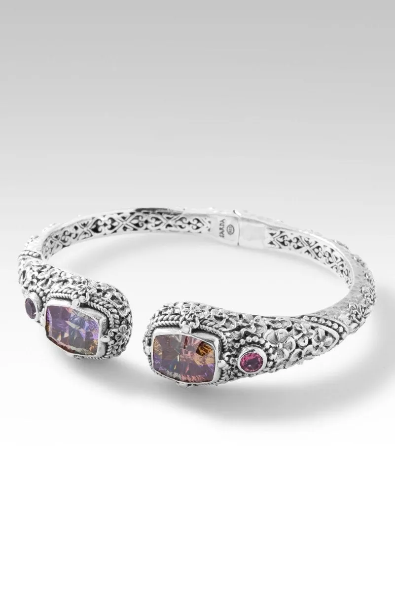 Flowering Grace Tip-to-Tip Bracelet II? in Lucky Stone Cubic Zirconia & Pale Plum? Mystic Topaz