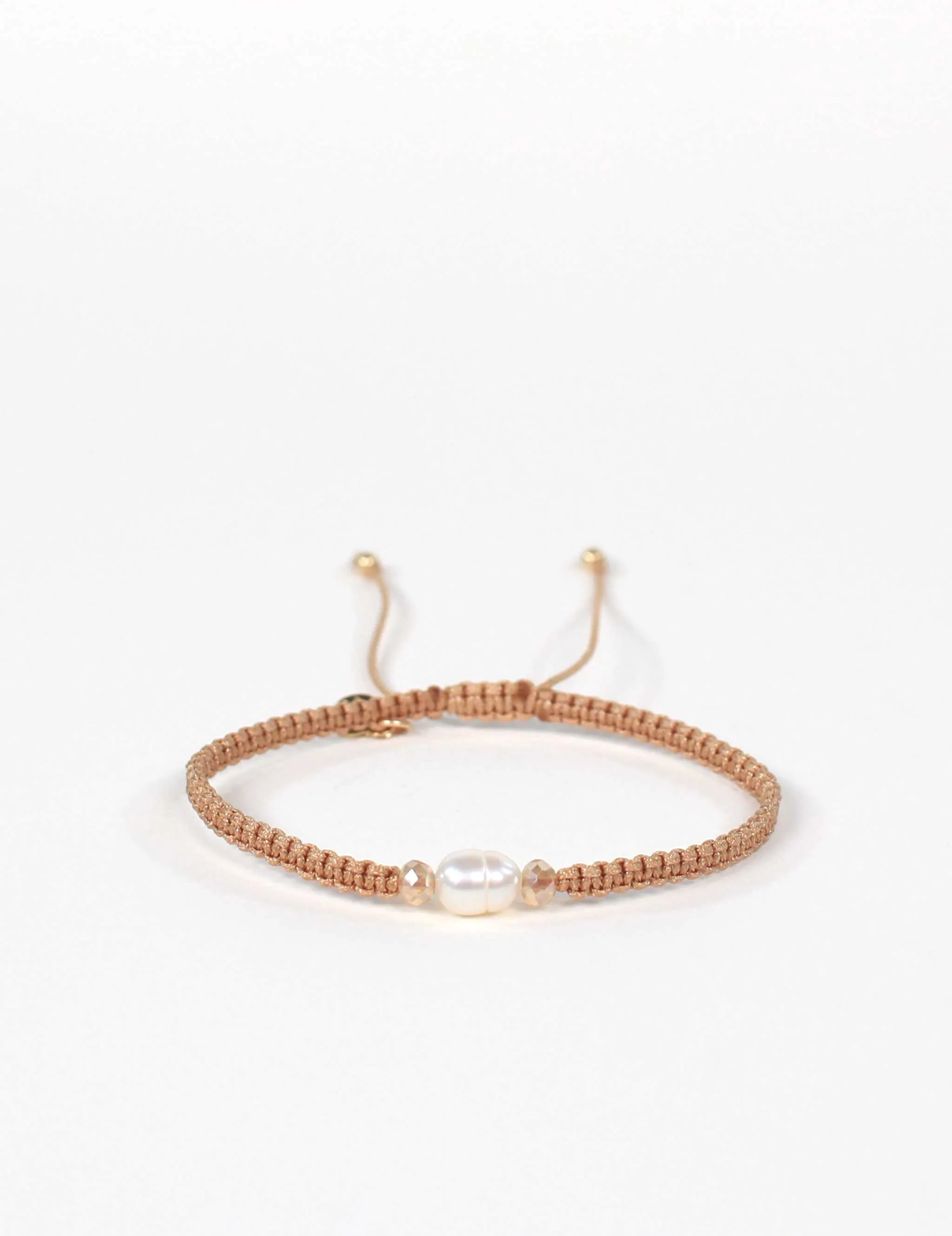 Freshwater Pearl Stacker Bracelet ??Honey Thread