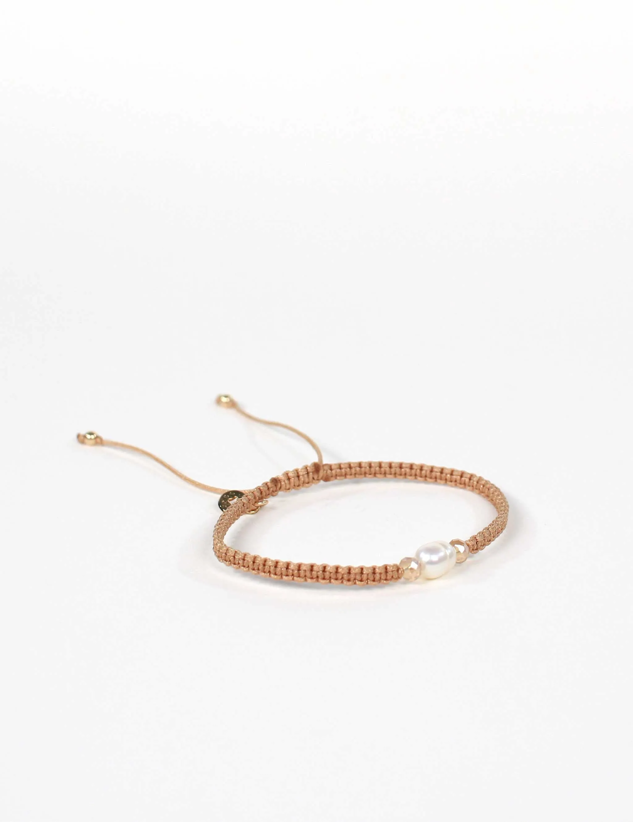 Freshwater Pearl Stacker Bracelet ??Honey Thread
