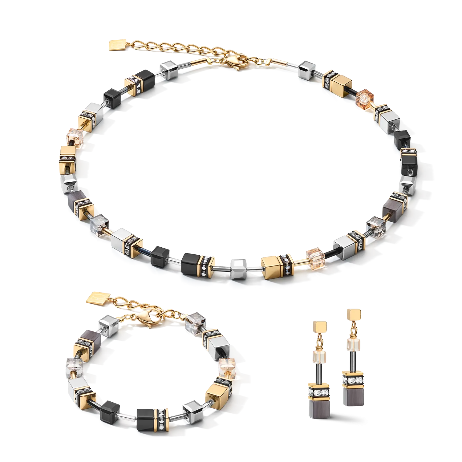 GEOCUBE? Bracelet grey-gold