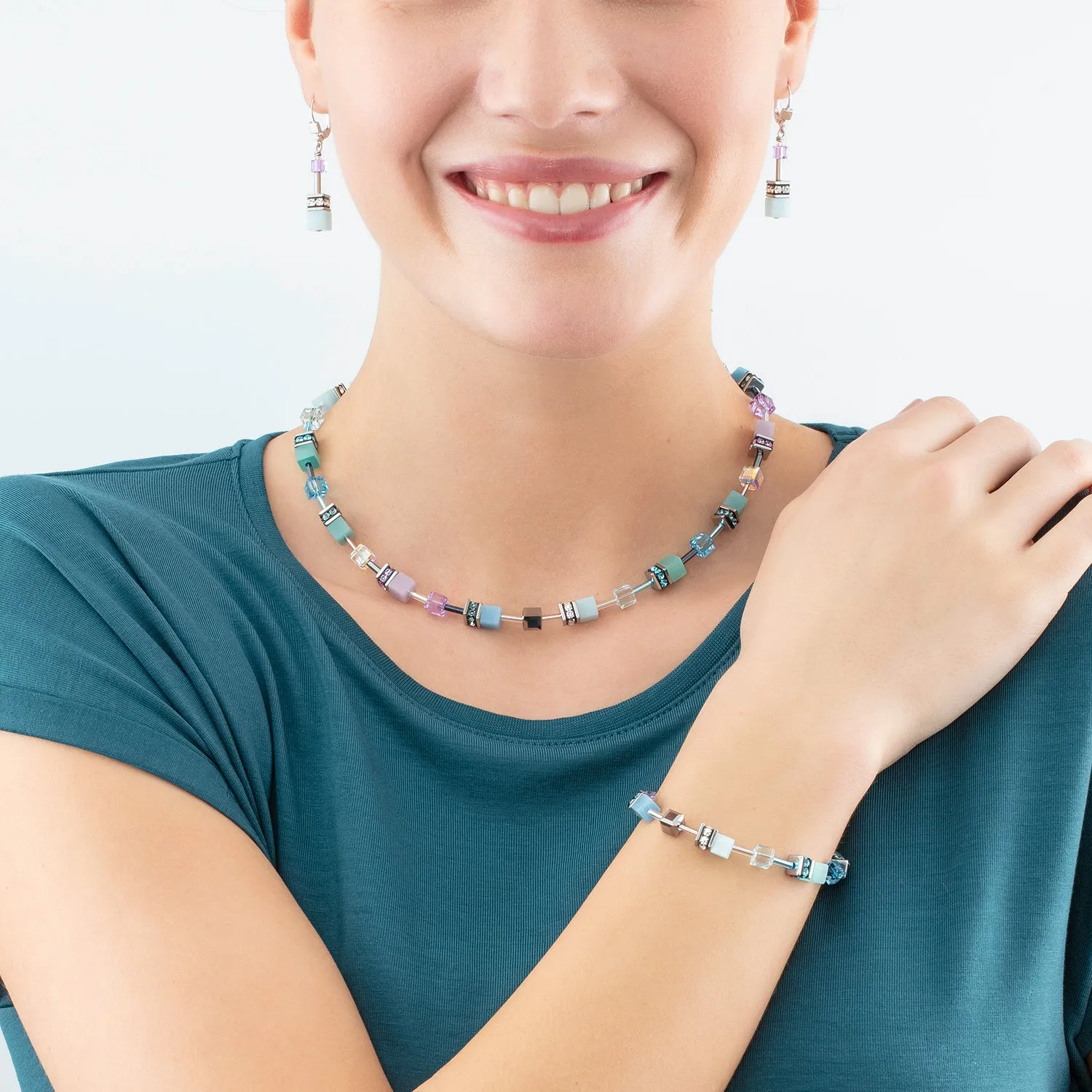 GeoCUBE? Iconic bracelet aqua-lilac