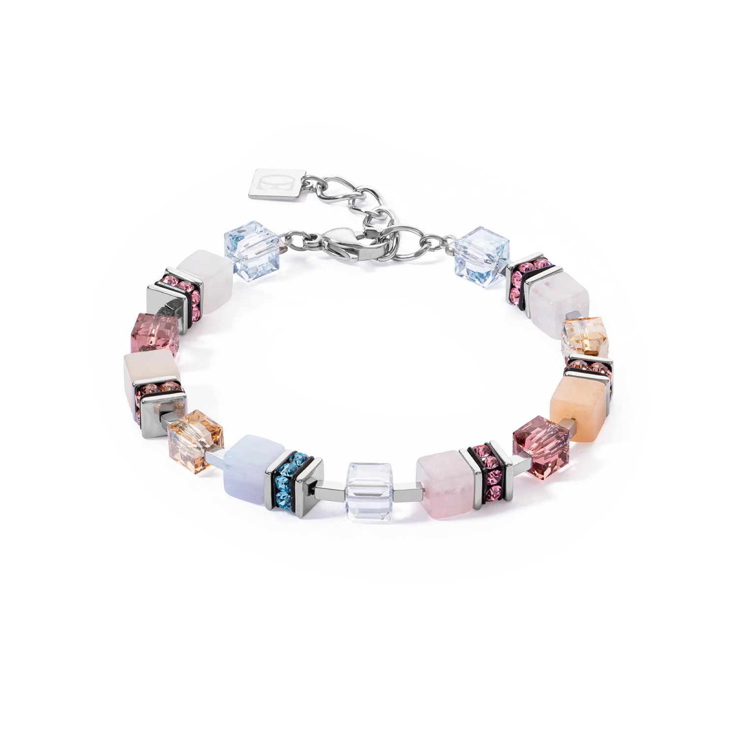 GeoCUBE? Precious Statement bracelet silver-pastel