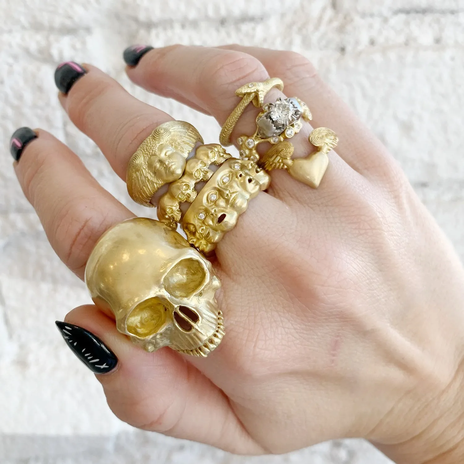 Gold Ouroboros Snake Ring