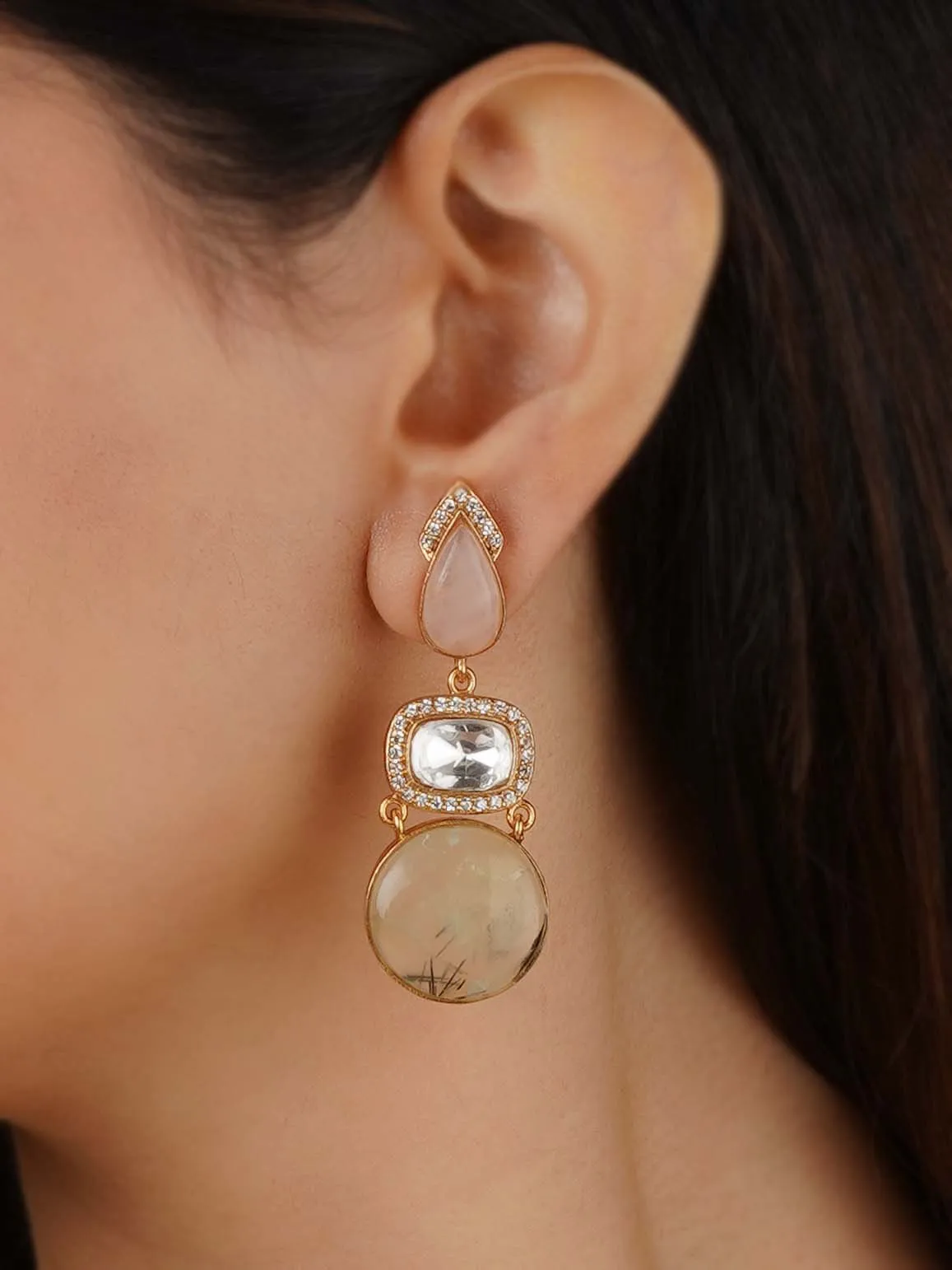 Gold Plated Contemporary Earrings - CC-EAR18