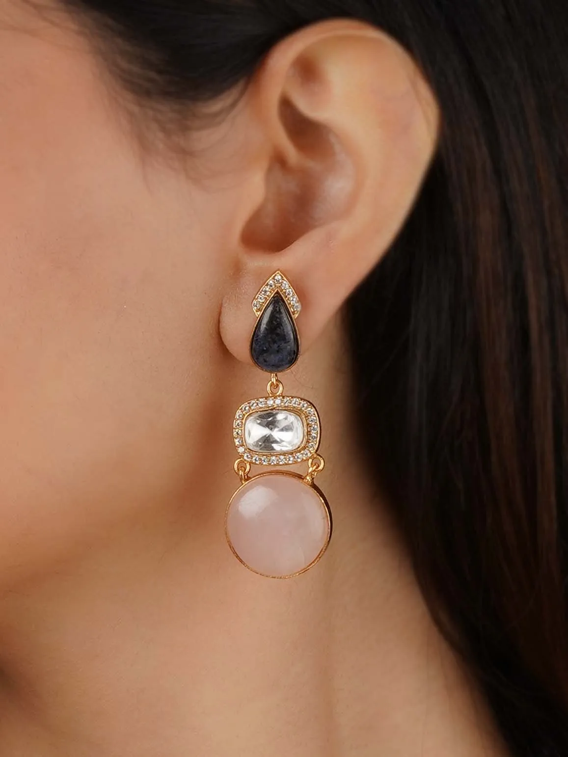 Gold Plated Contemporary Earrings - CC-EAR18
