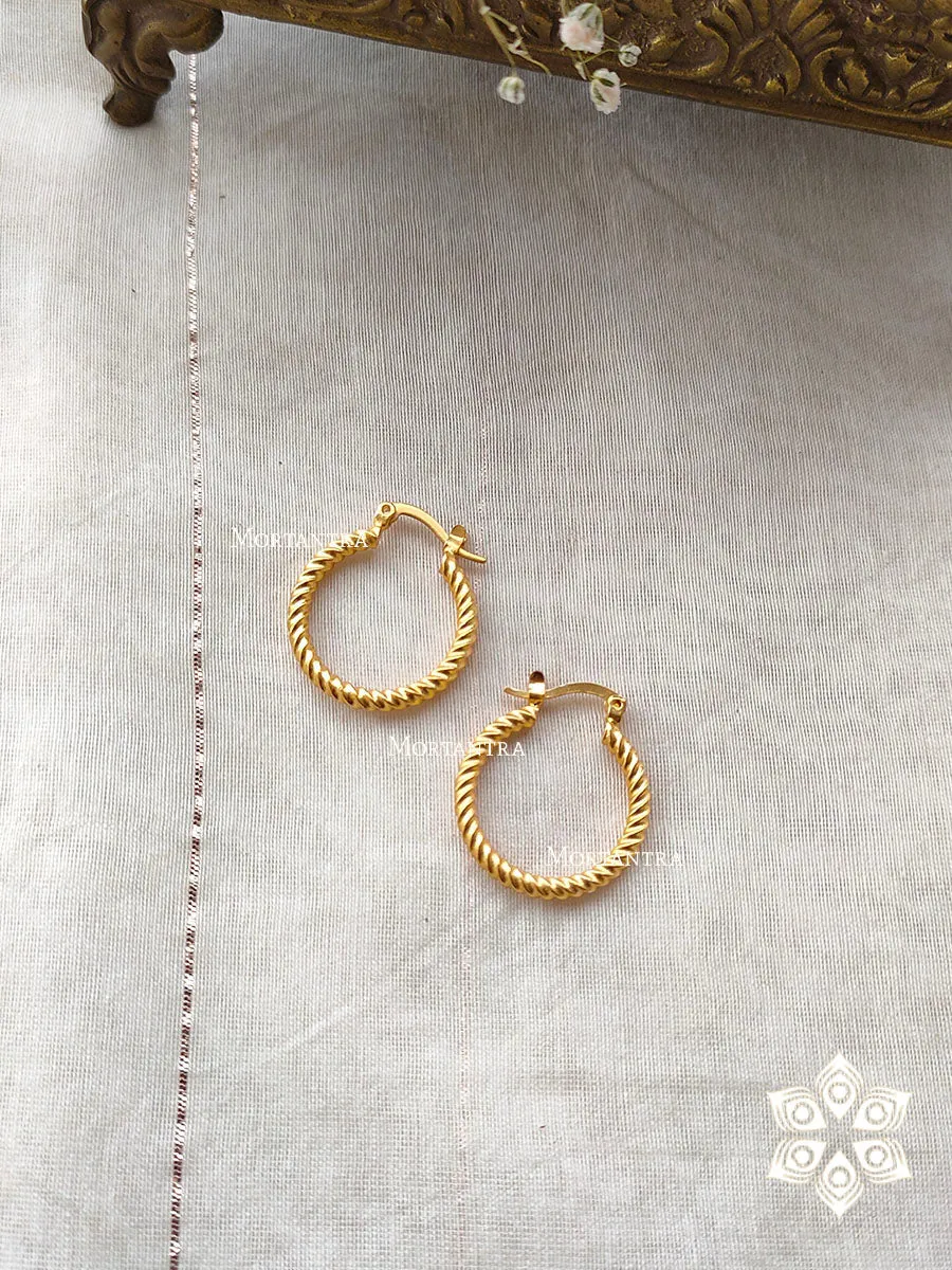 Gold Plated Temple Earrings - TMPEAR56