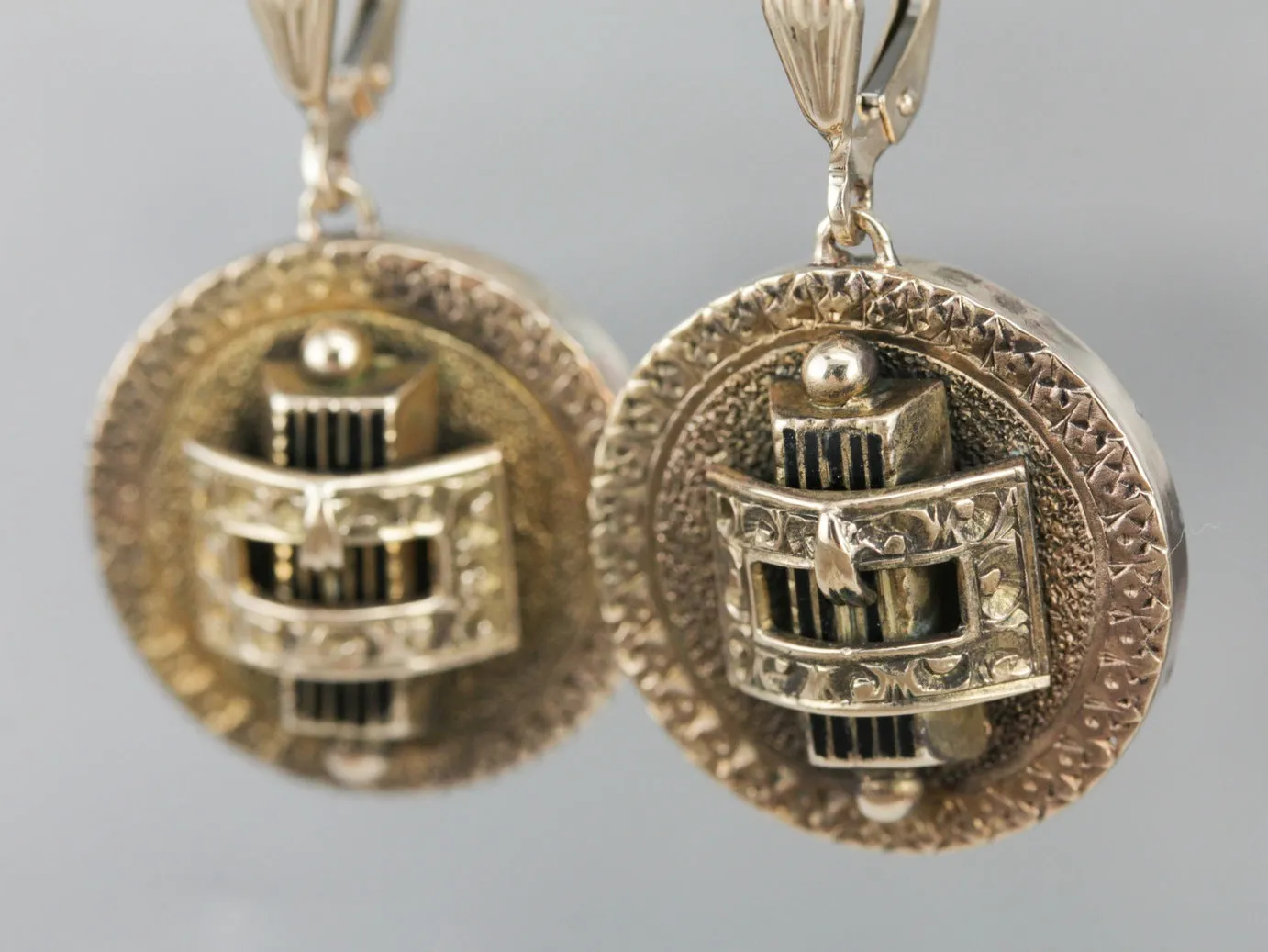 Gold Victorian Drop Earrings