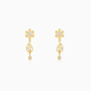 Golden Glorious Flower Earrings