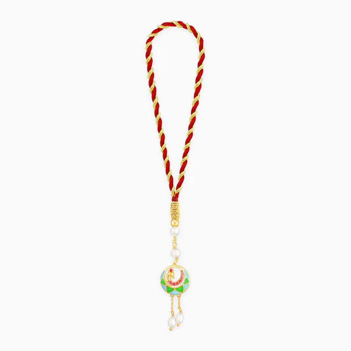 Golden Peacock Lumba Rakhi