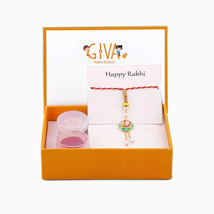Golden Peacock Lumba Rakhi