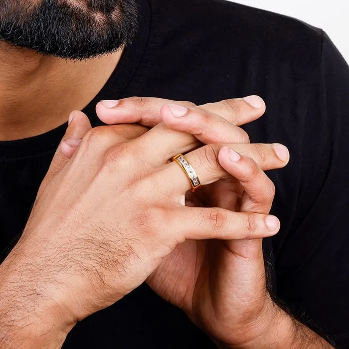 Golden Subdued Elegance Men's Ring