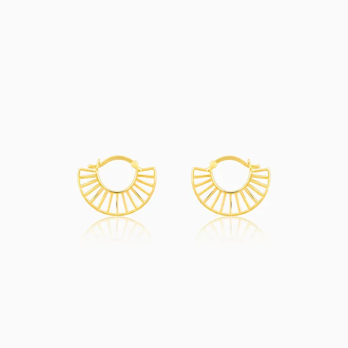Golden Tracks Hoop Earrings