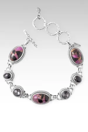 Great Unknown Bracelet? in Pink Calcite, Odyssey Black Knight? Mystic Quartz & Black Spinel