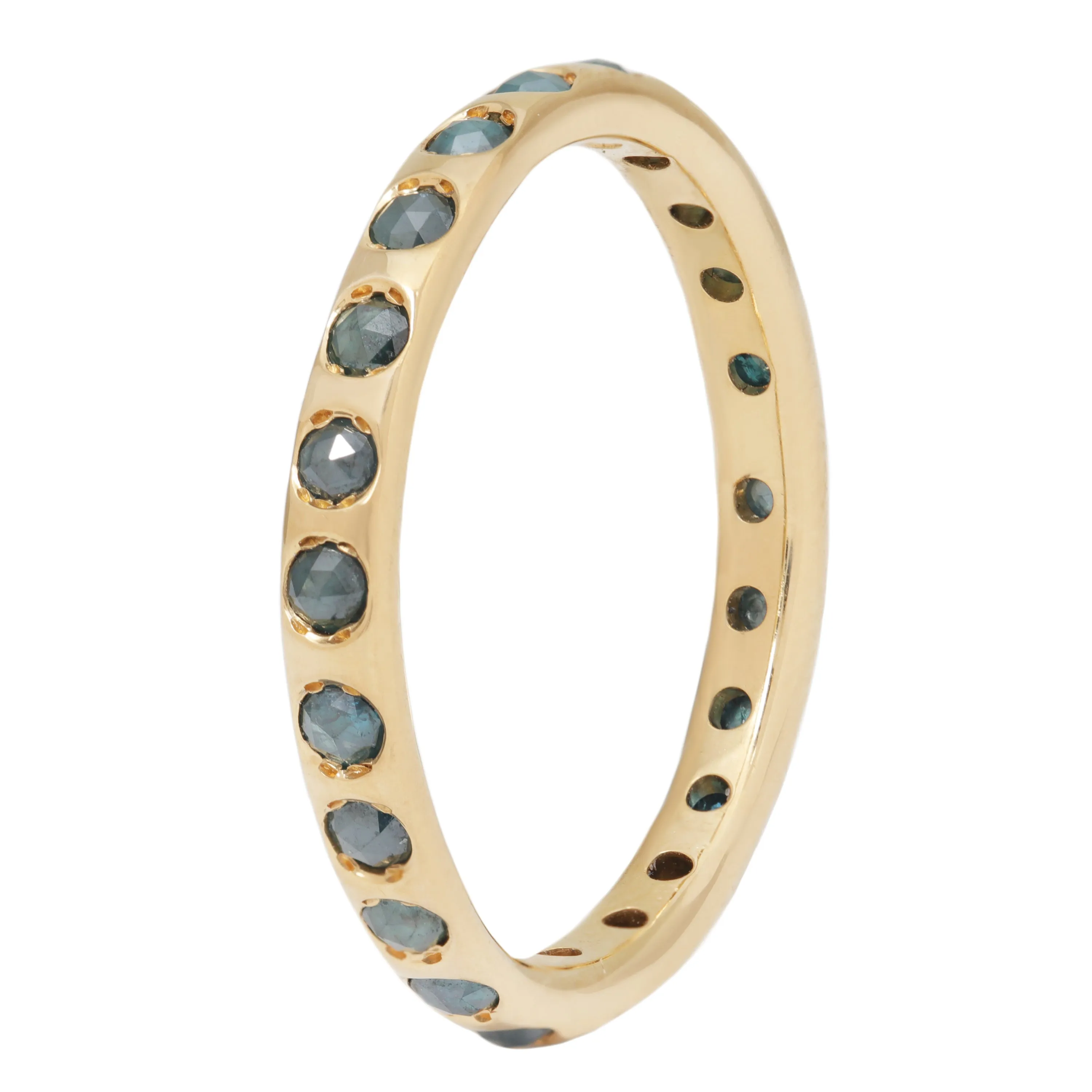 Green Diamond Eternity Band