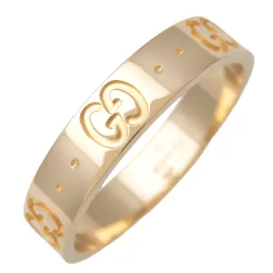GUCCI Icon Ring K18 750YG Yellow Gold #21 US9.5 Yellow Gold- Used