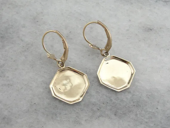 Handmade, One of a Kind Earrings From Vintage Cufflinks