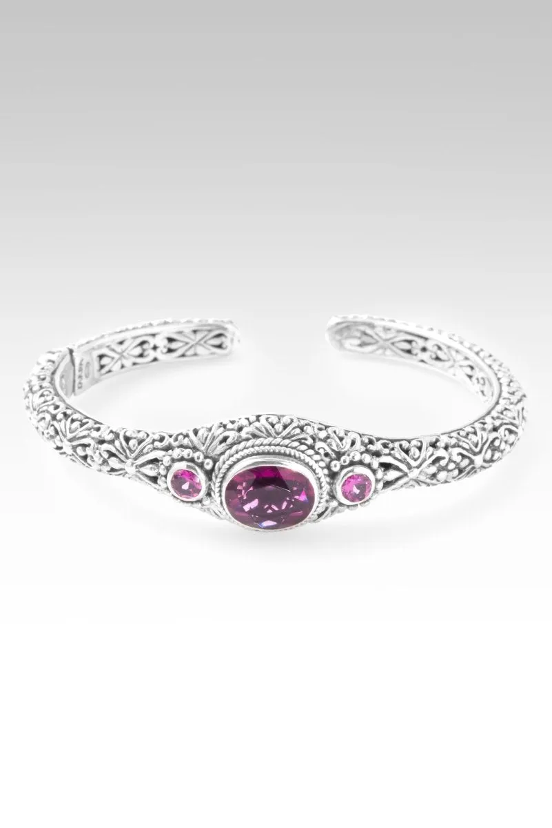 Inspire Others Cuff? in Pink Fluorite & Rhodolite Garnet