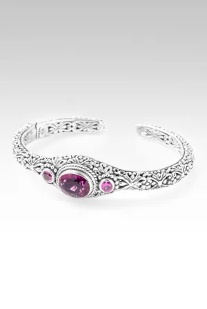 Inspire Others Cuff? in Pink Fluorite & Rhodolite Garnet
