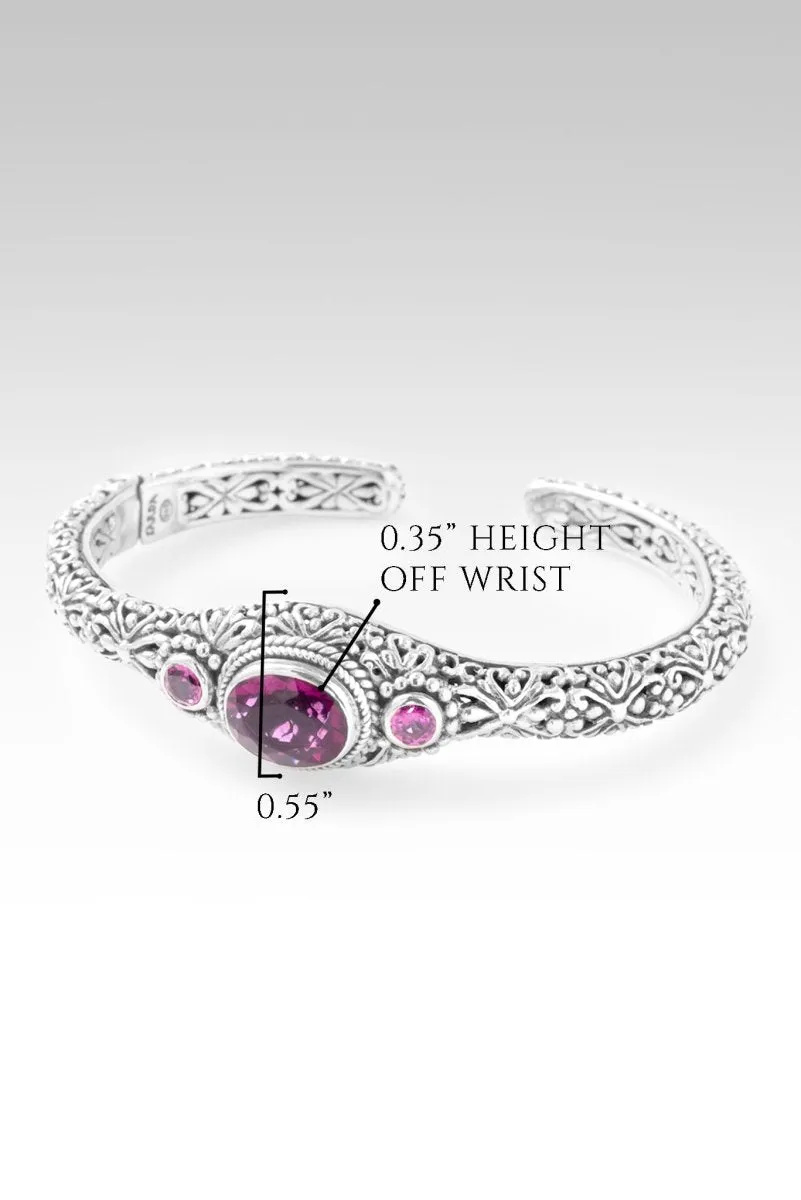 Inspire Others Cuff? in Pink Fluorite & Rhodolite Garnet