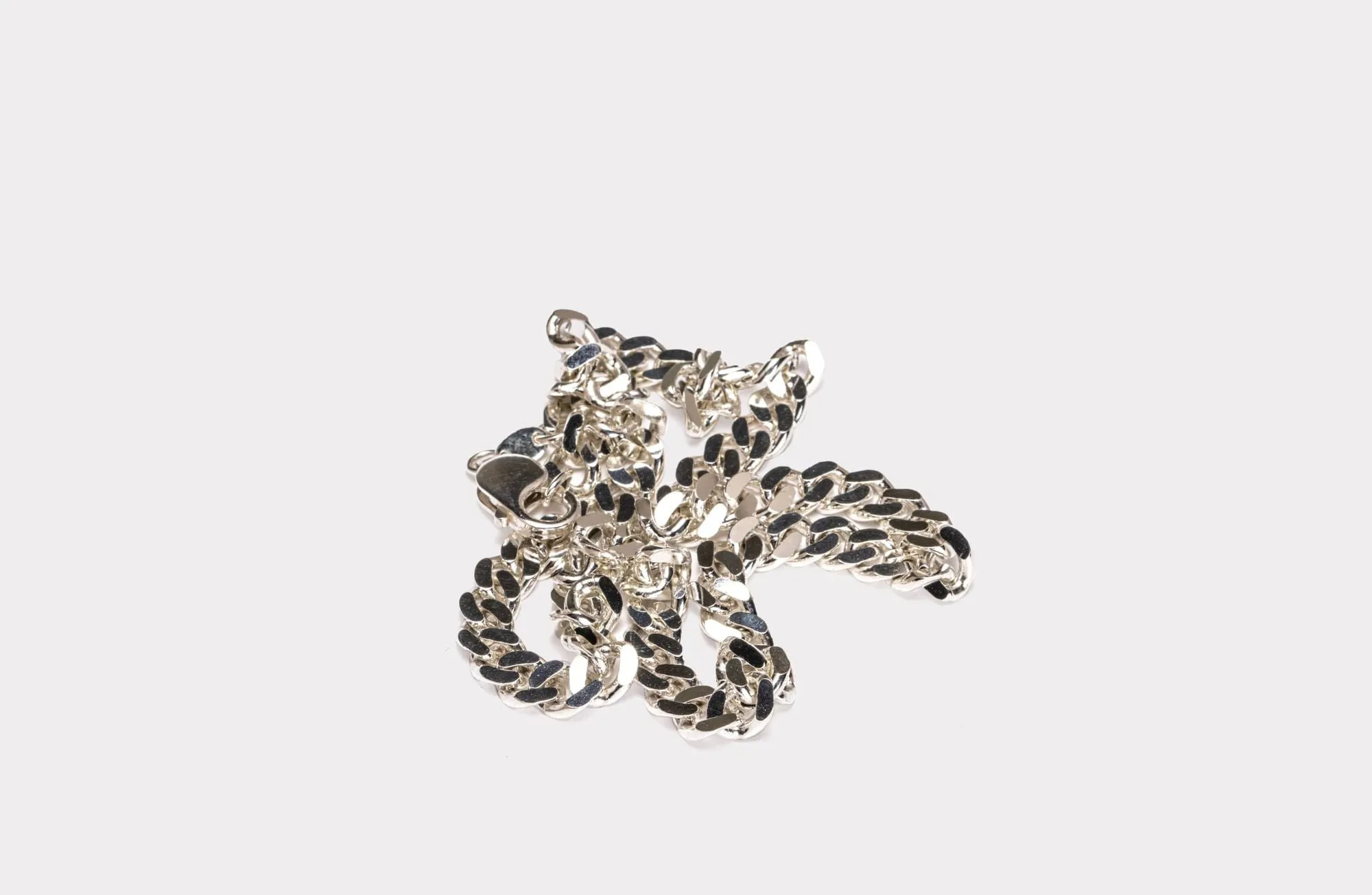 IX Chunky Curb Silver Necklace