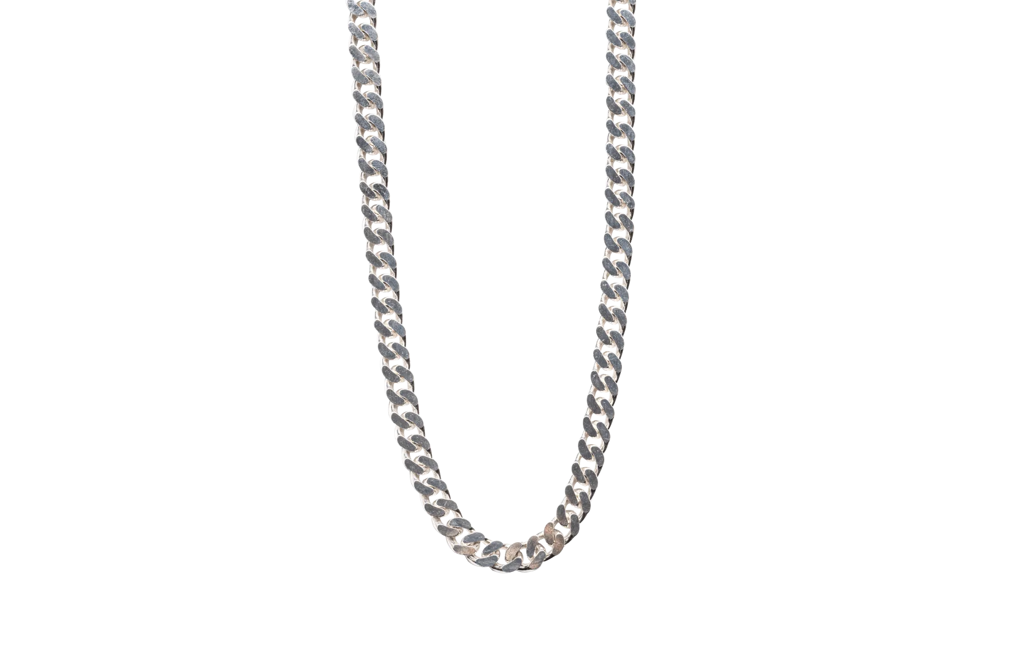 IX Chunky Curb Silver Necklace